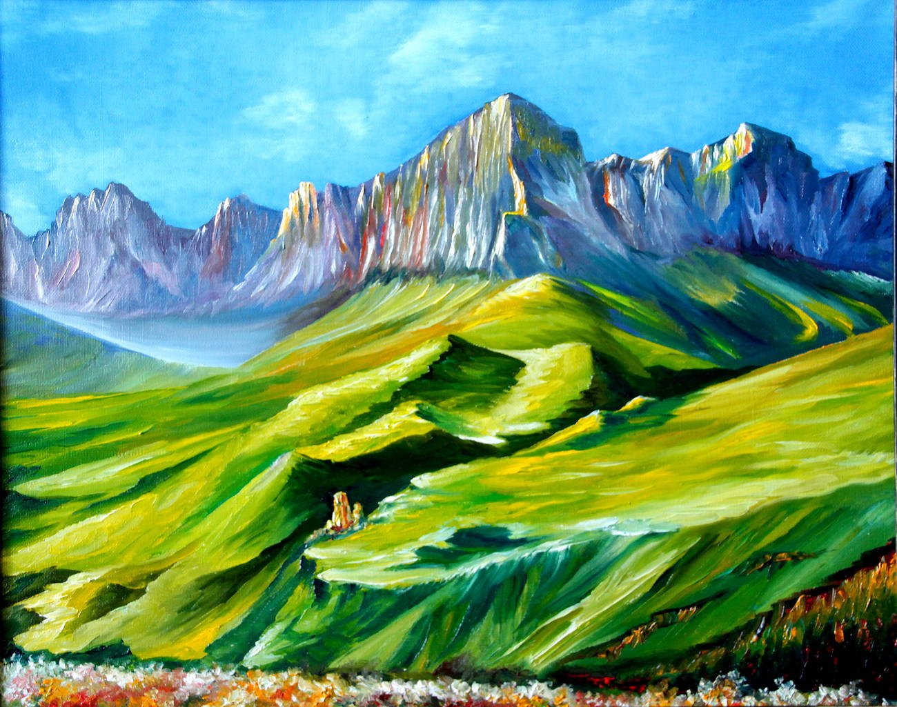 Пейзаж горы Шилов Кавказ