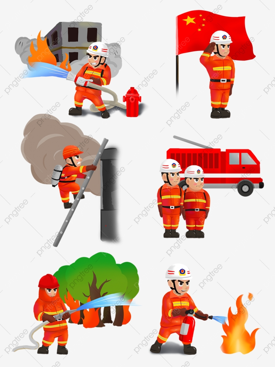 Пожарник вектор