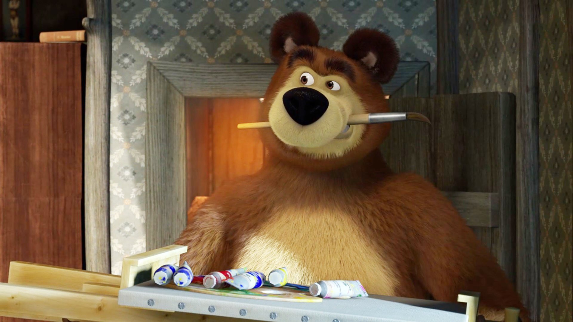 Маша и медведь картина маслом 27 серия masha and the bear