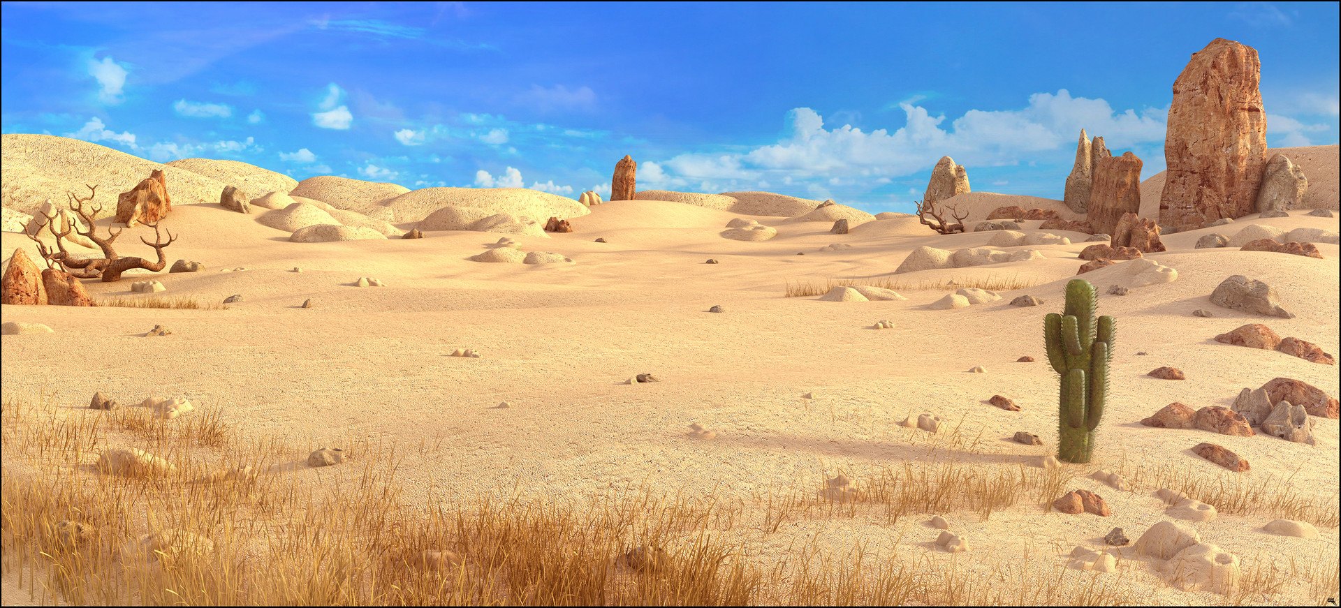 Пустыня из мультфильма