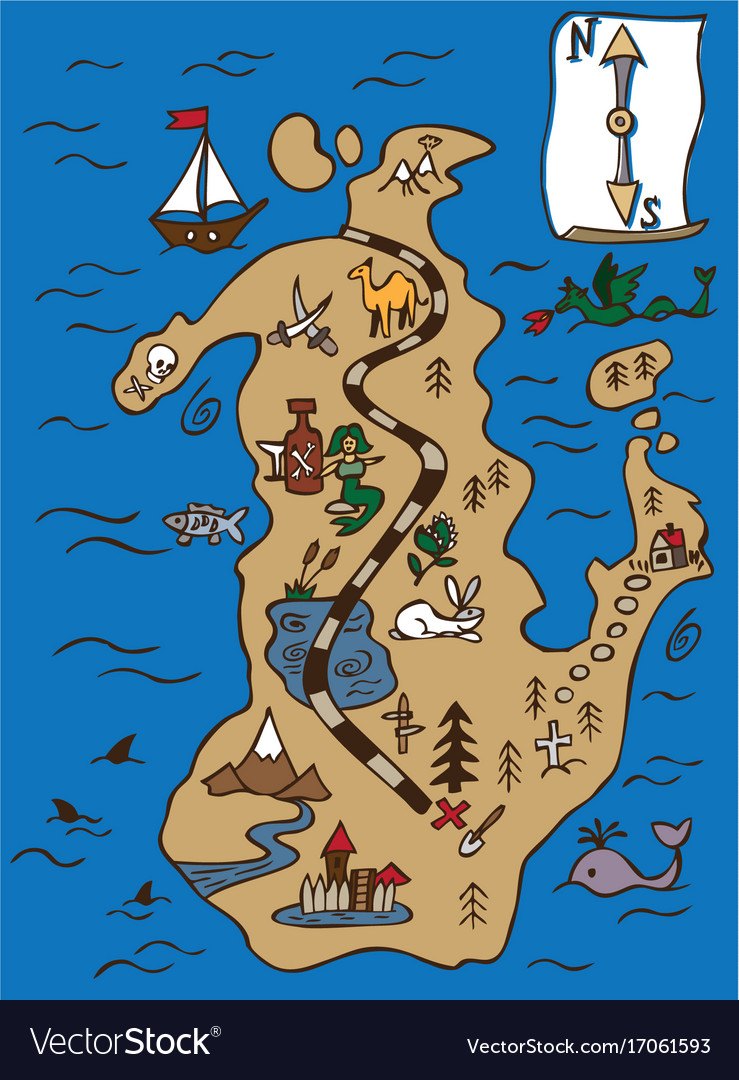 Карта сокровищ остров сокровищ