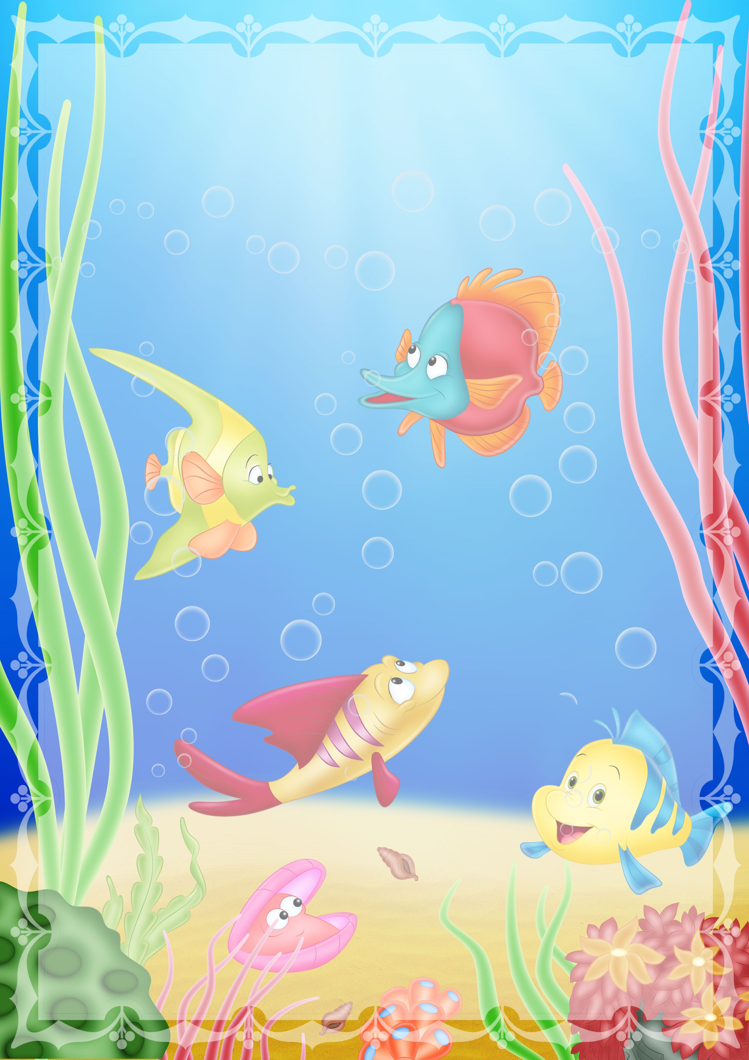 Играть группа рыбки. Детский фон. Рамка для детского сада с рыбкой. Красивый фон для ДОУ. Детский фон для текста вертикальный.