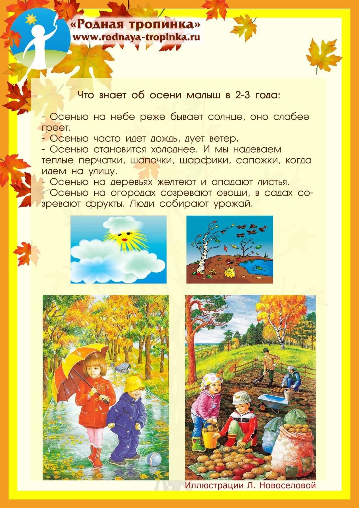 Информация про осень для детского сада