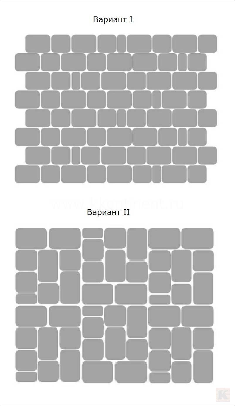 Схема раскладки тротуарной плитки Классико