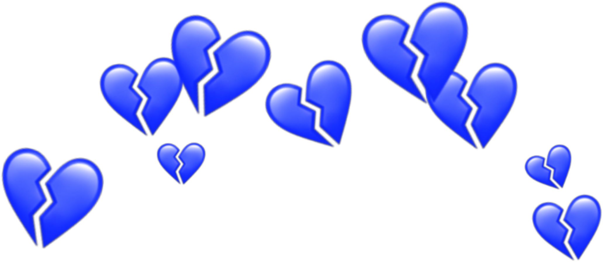Синее сердечко. Голубое сердечко. Синие сердечки на прозрачном фоне. Синие сердечки над головой.