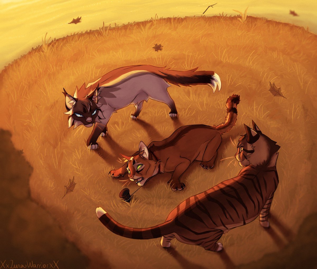 Коты Воители ежевика и Коршун и Огнезвезд