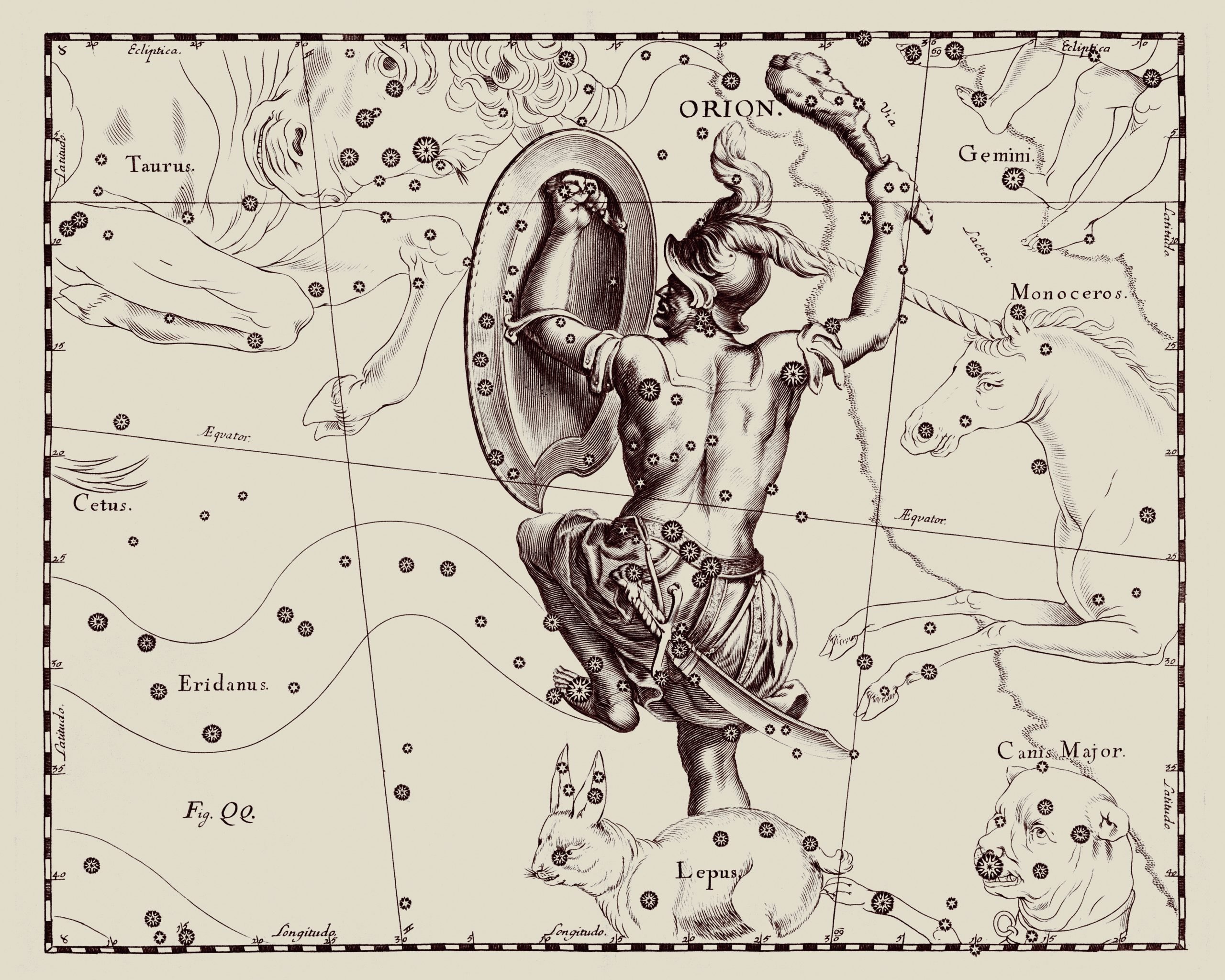 Фото созвездия Близнецы на старинной карте