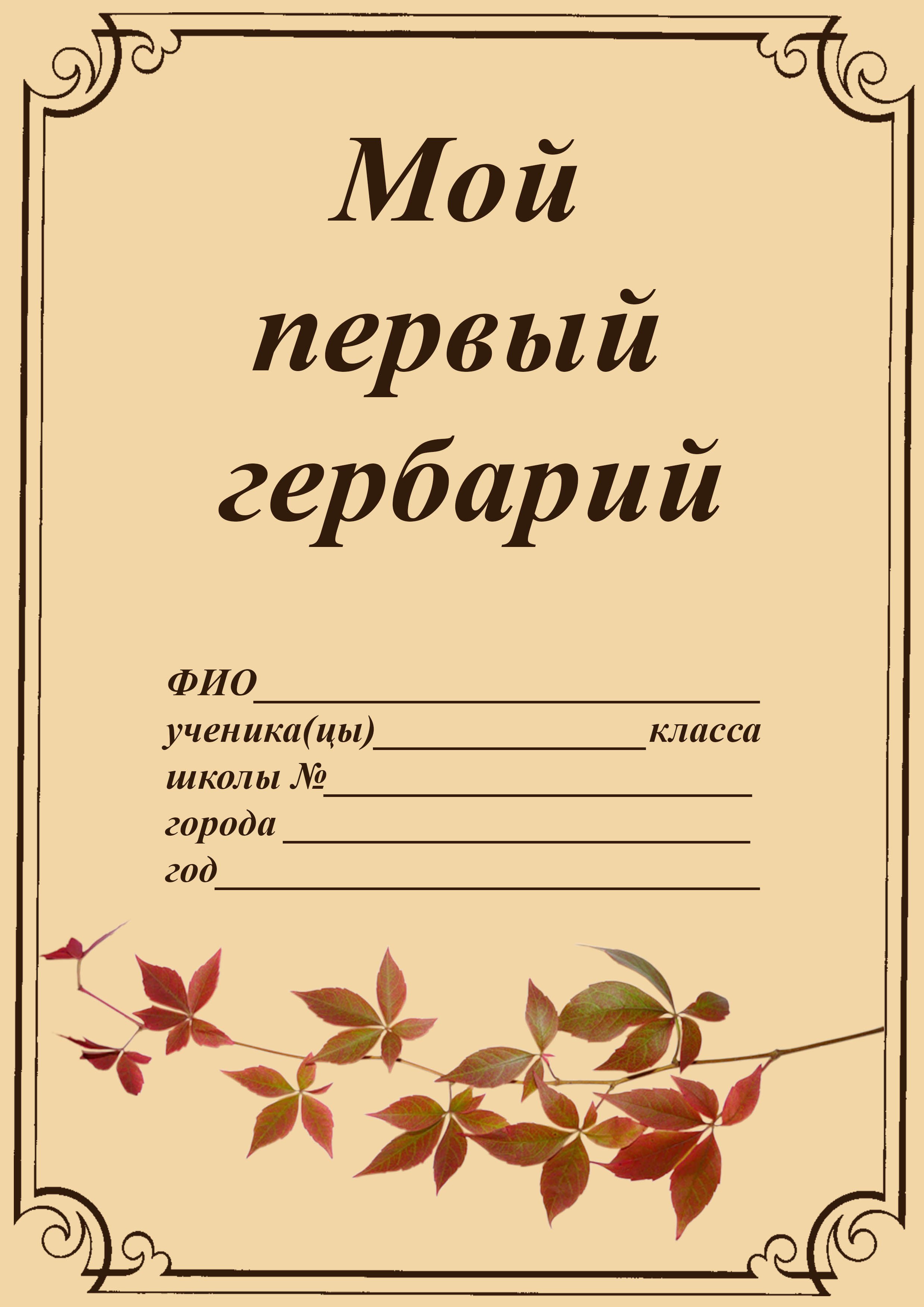 Главный лист. Гербарий обложка. Гербарий титульный лист. Гербарий оформление титульного листа. Гербарий листья.