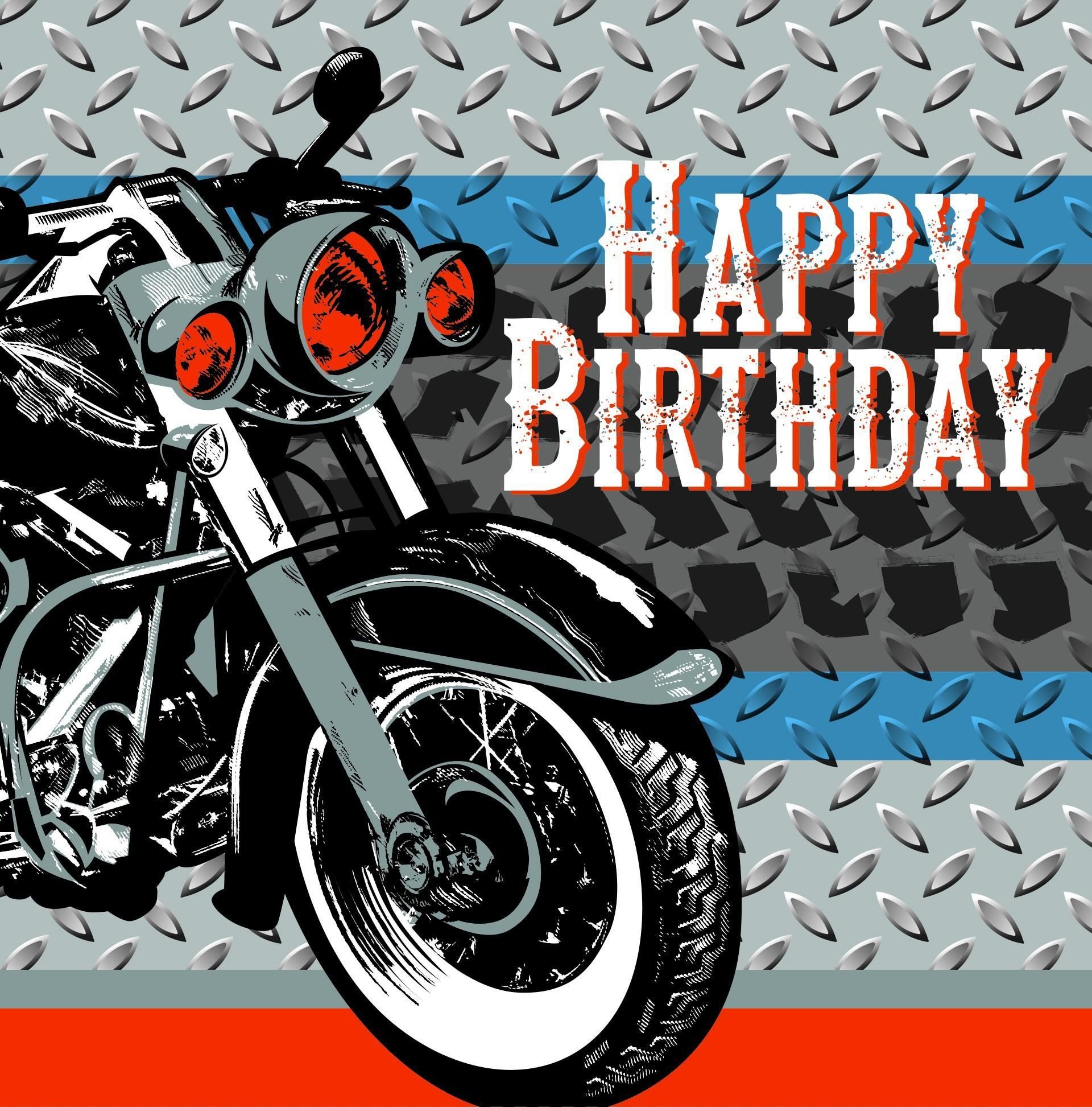 С днем рождения мужчине с мотоциклом. С днём рождения мотоциклисту. Поздравление байкеру. С днём рождения байкеру. Открытка с мотоциклом.