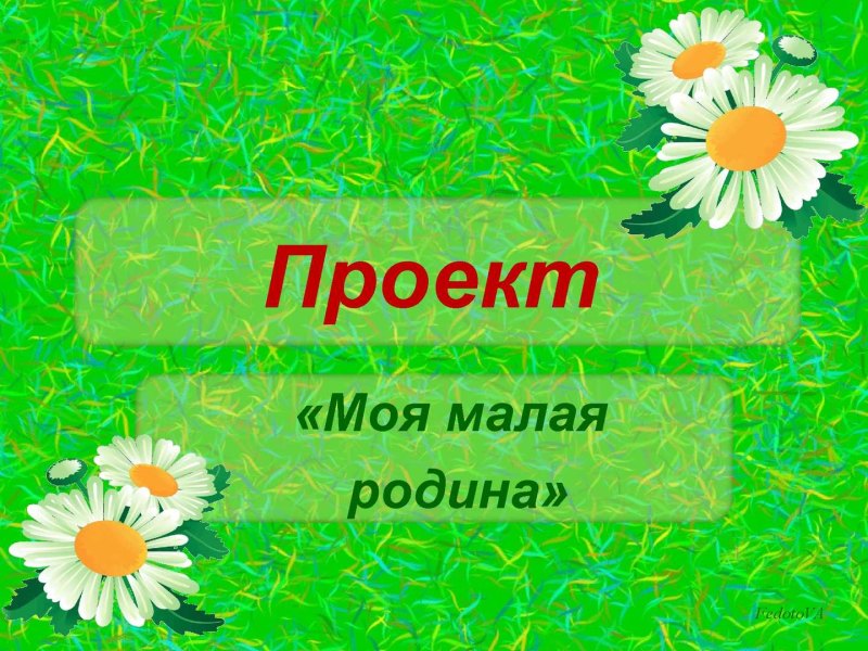 Титульный лист проекта на тему моя малая Родина