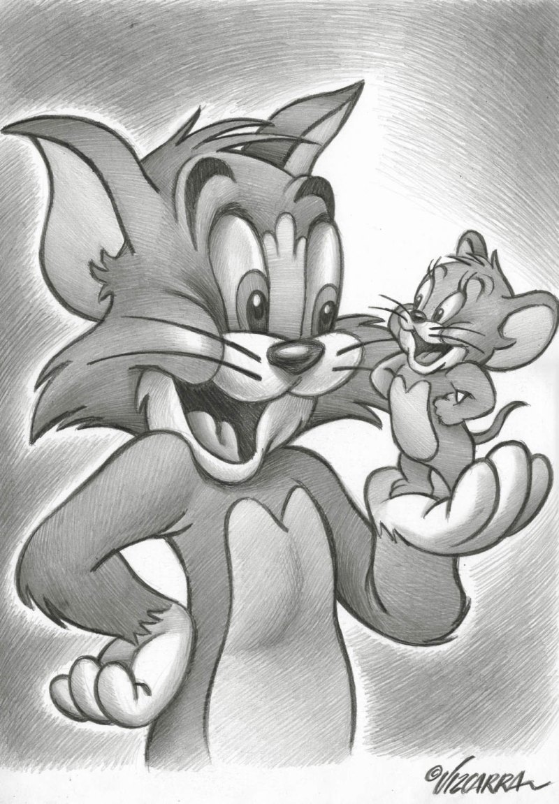 Том и Джерри карандашом