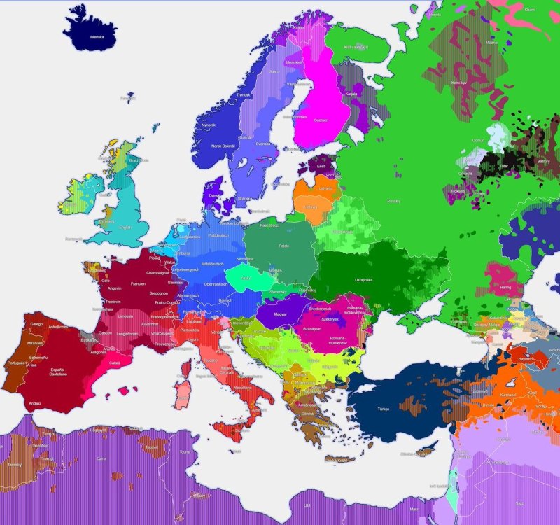 Карта европы для презентации