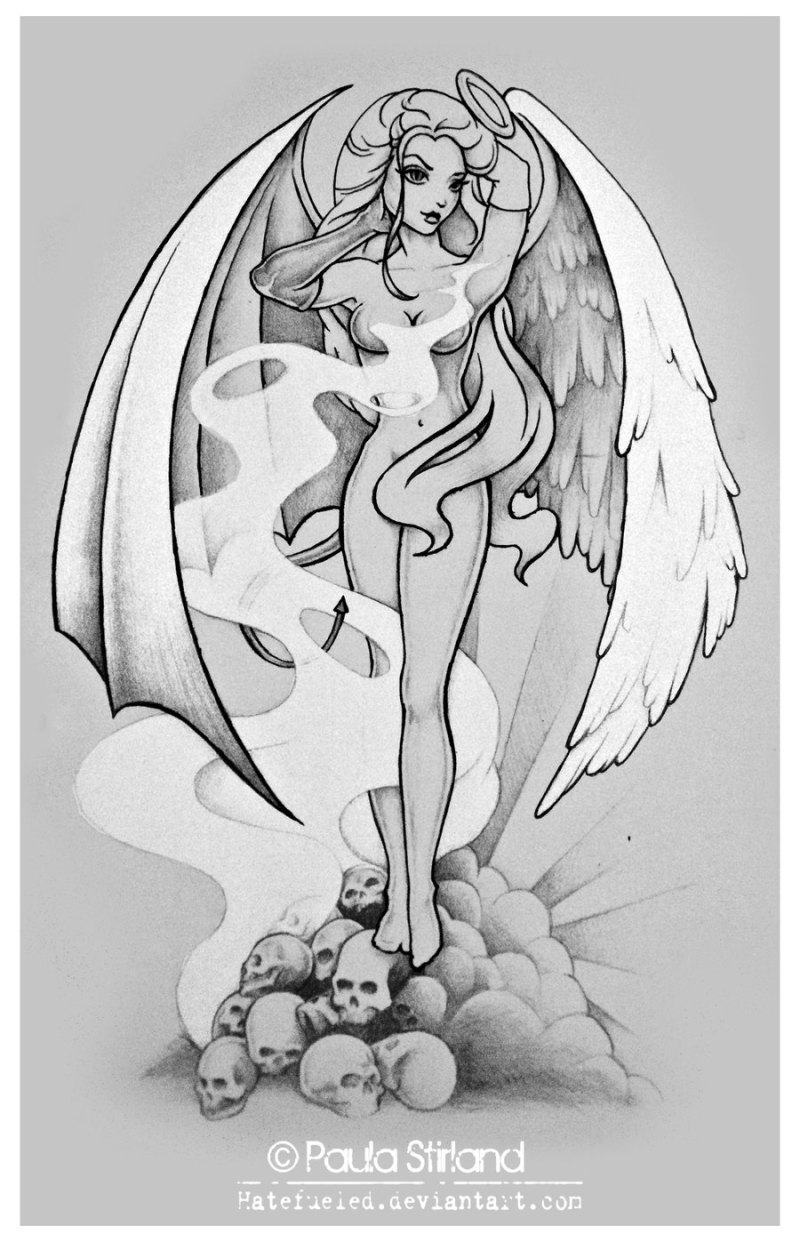 Рисунки ангелов и демонов