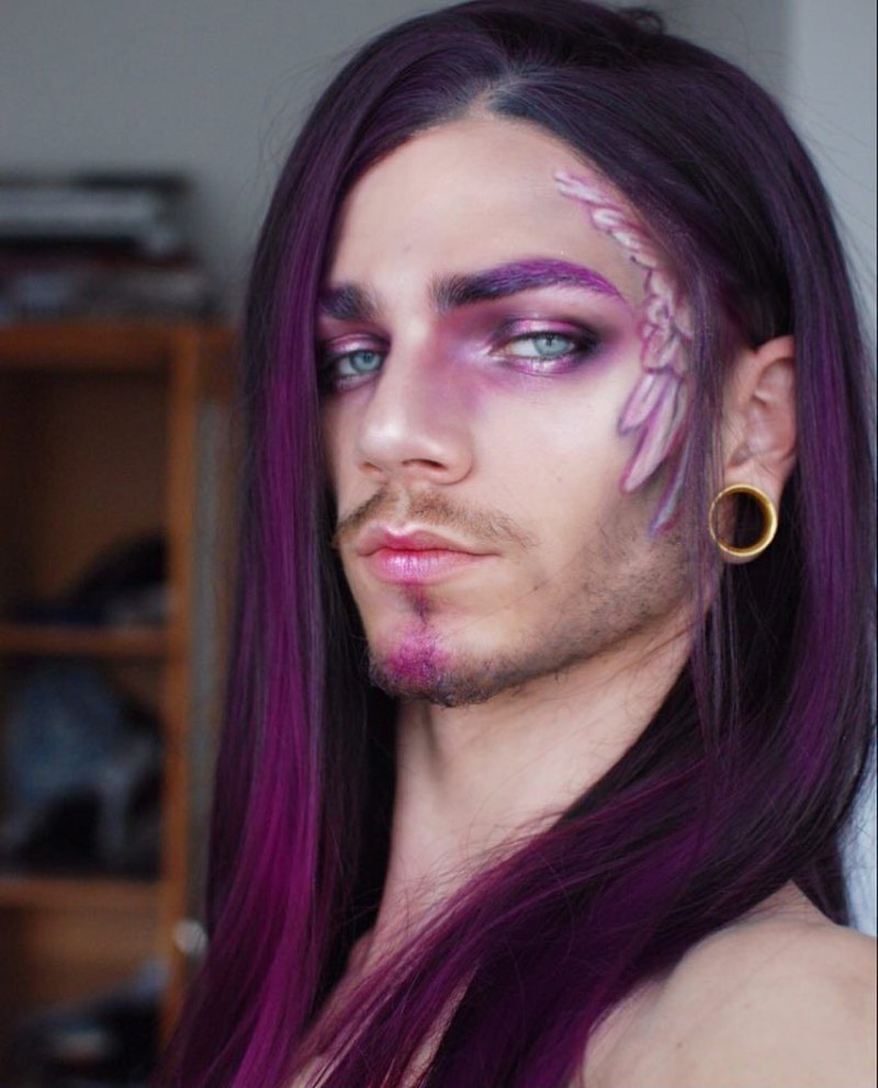 Прически с фиолетовыми волосами мужские