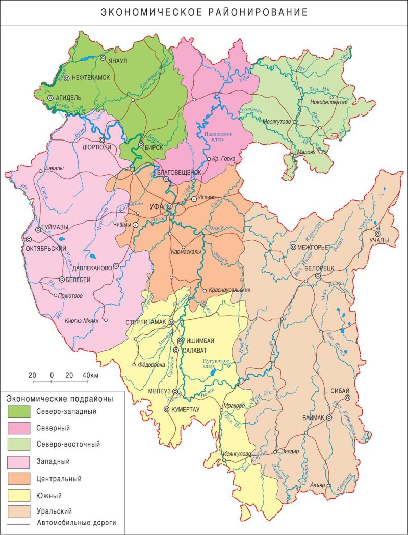 Экономическая карта башкортостана