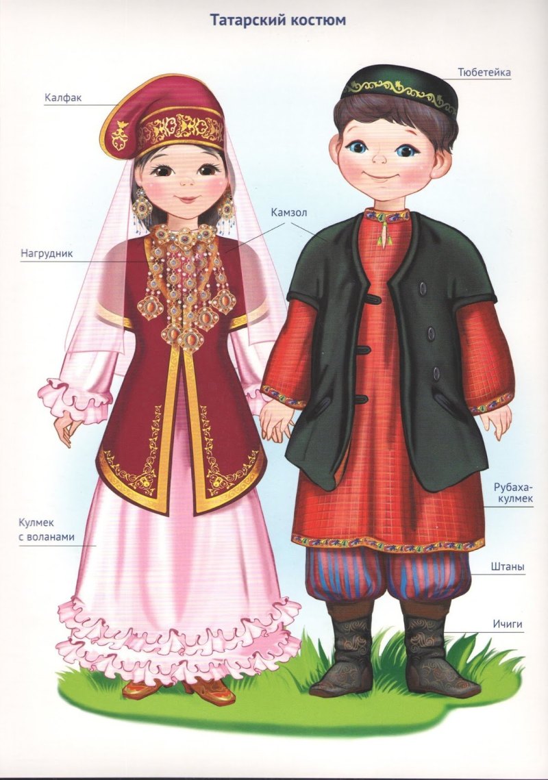 Национальный костюм народов Башкортостана нарисовать