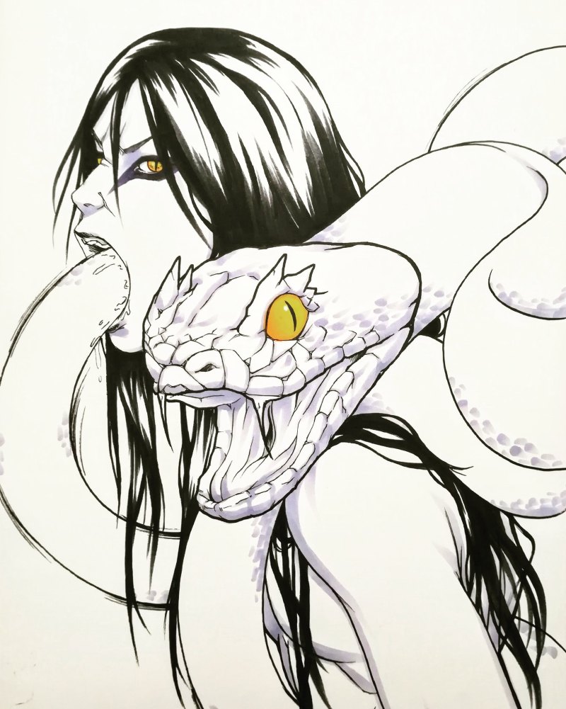 Орочимару белый змей