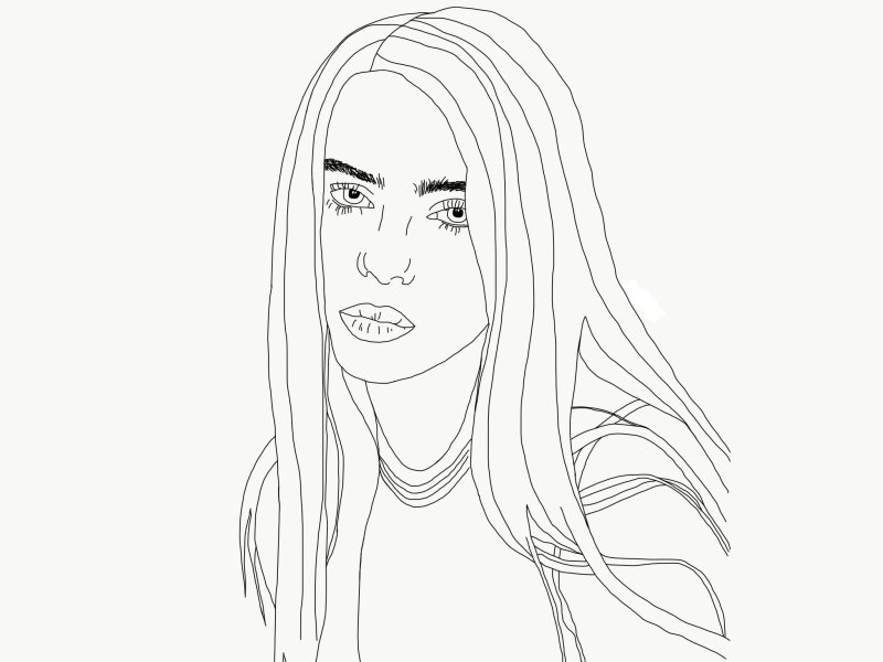 Billie Eilish. Раскраска