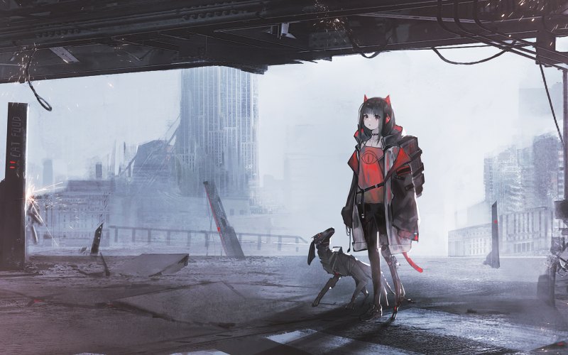 Cyberpunk anime Art 4к