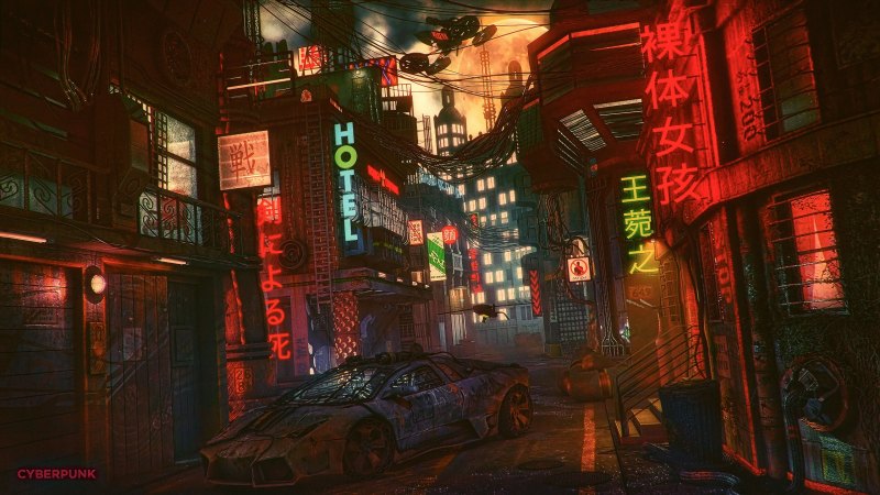 Пиксельный киберпанк город / Pixel Cyberpunk City