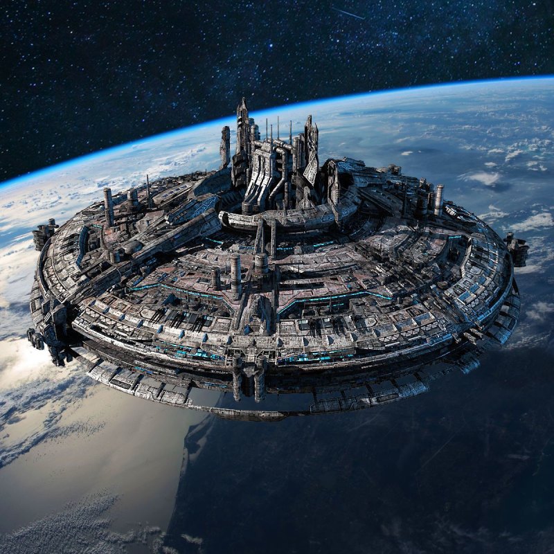 Космическая станция арт Sci Fi