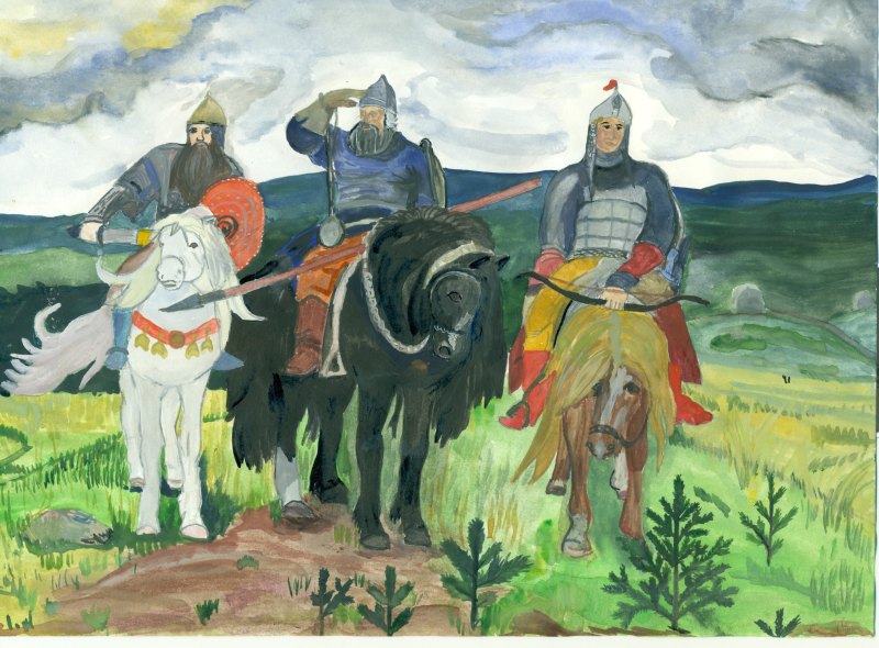 В. Васнецов "богатыри" (три богатыря)