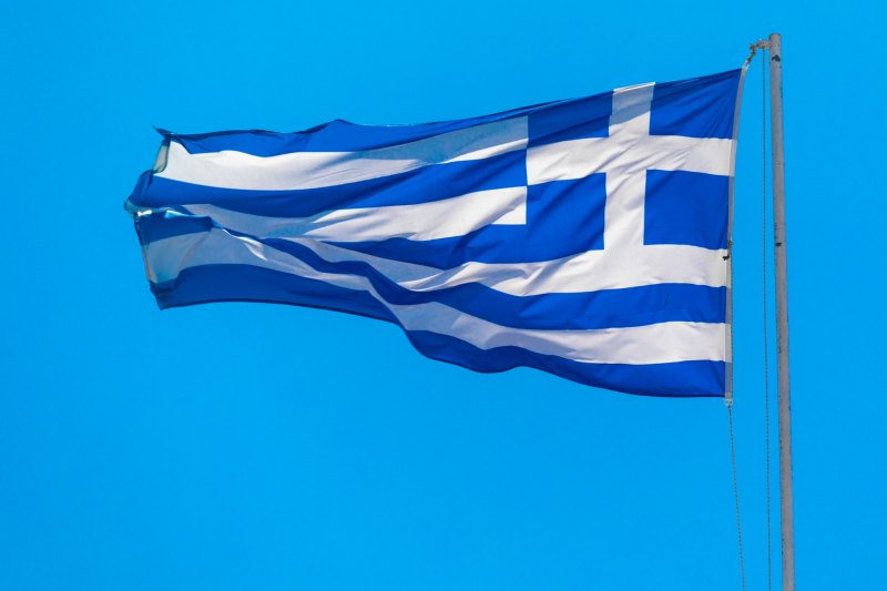 Греция с флагом