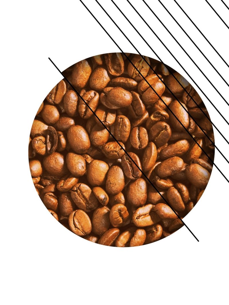 Кофейные зерна в графике