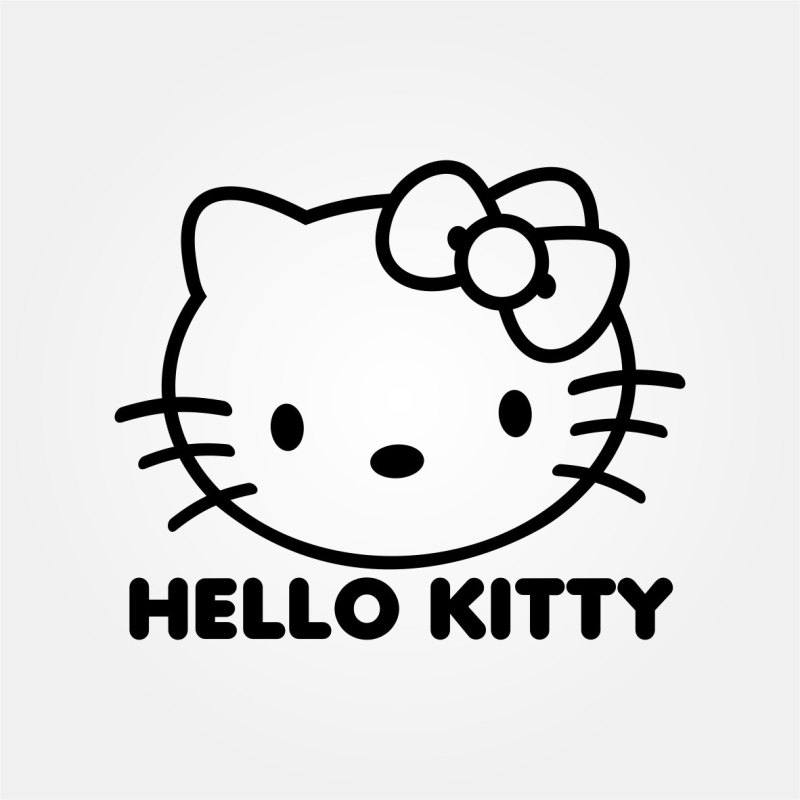 Hello kitty картинки черные