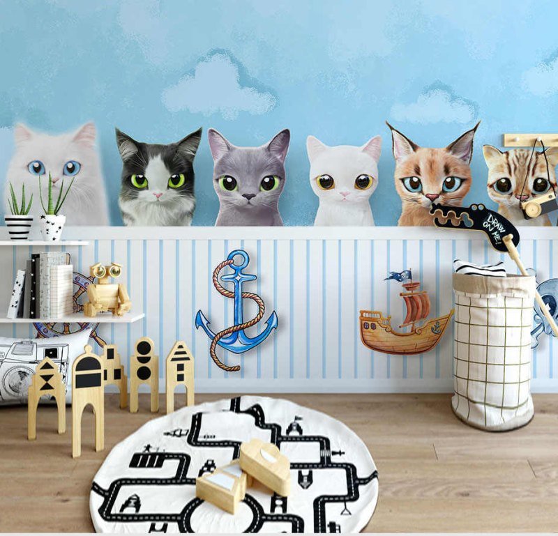Котенок с бабочкой