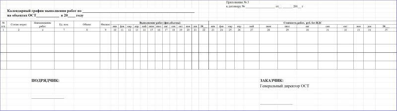 График к договору подряда