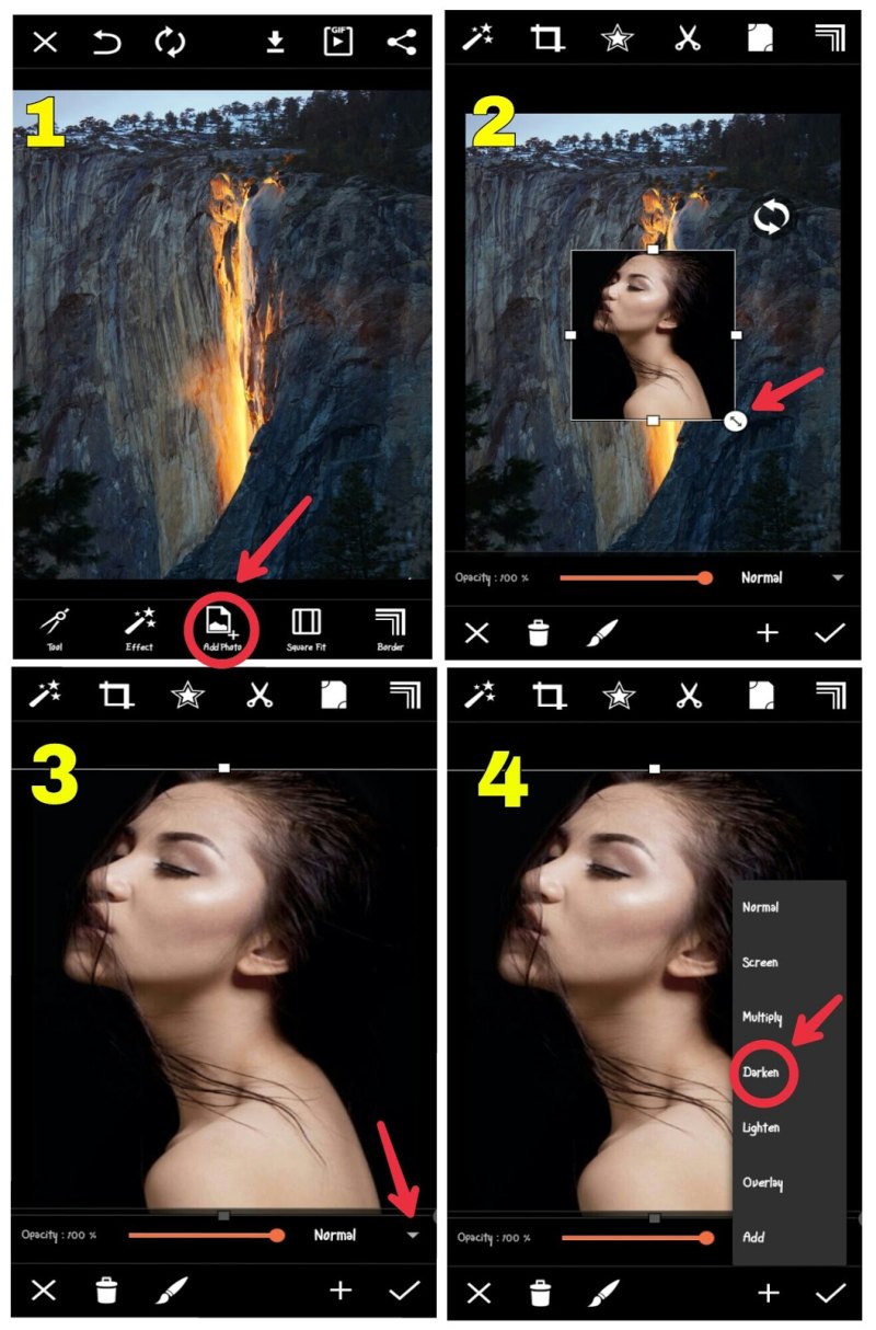 Как наложить одно фото на другое в пиксарте