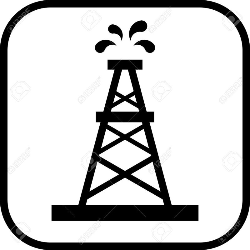 Рисунок нефтяной вышки для детей