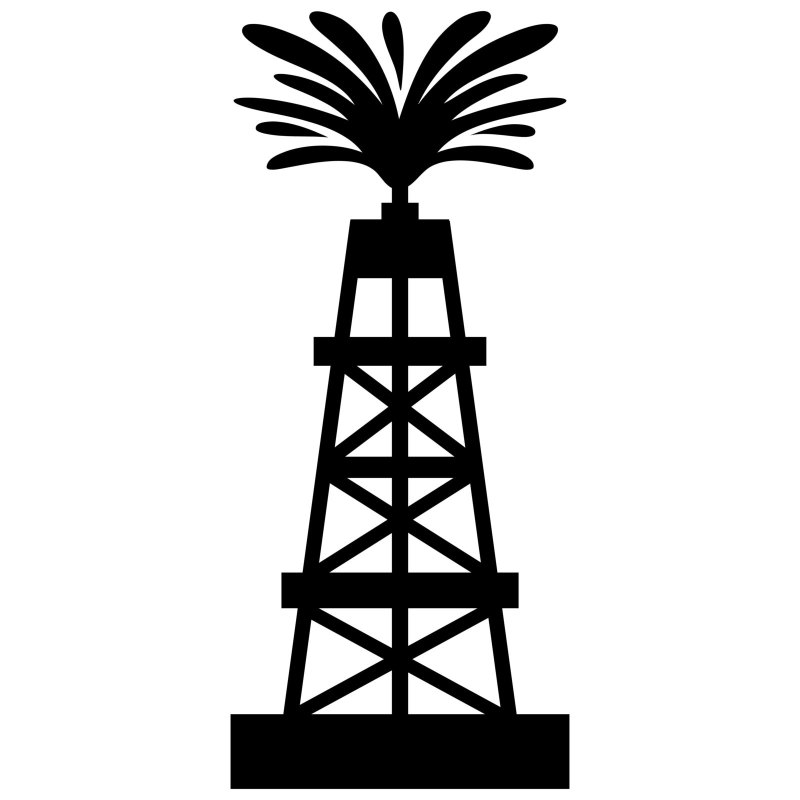 Рисунок нефтяной вышки для детей