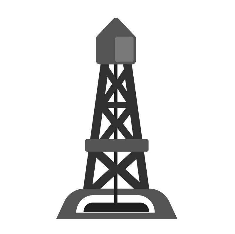 Рисунок нефтяной вышки для детей