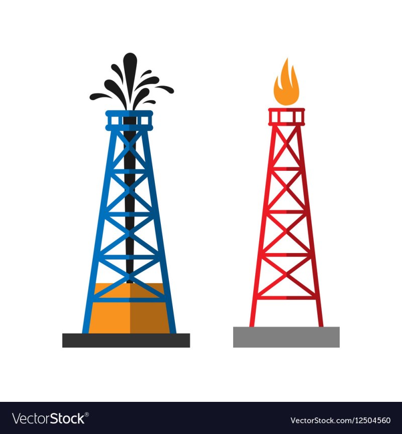 Рисунок нефтяной вышки для детей