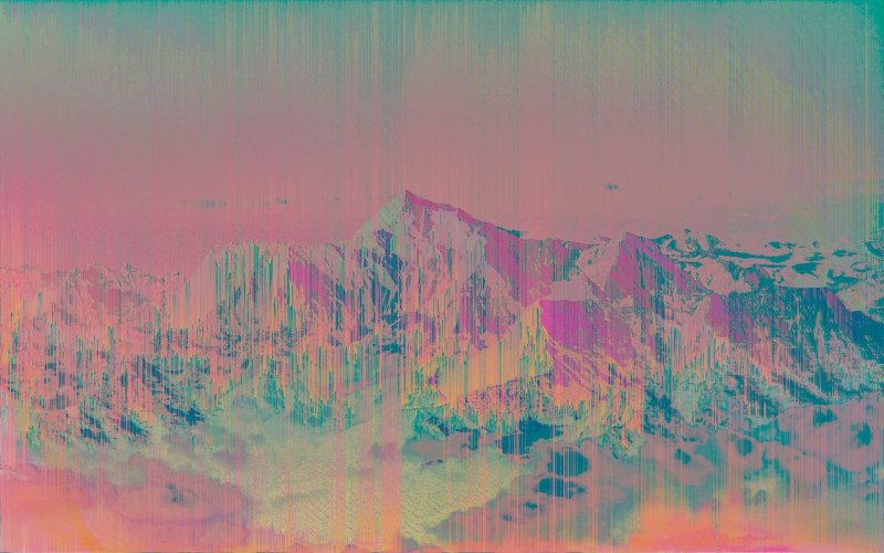 Япония горы vaporwave
