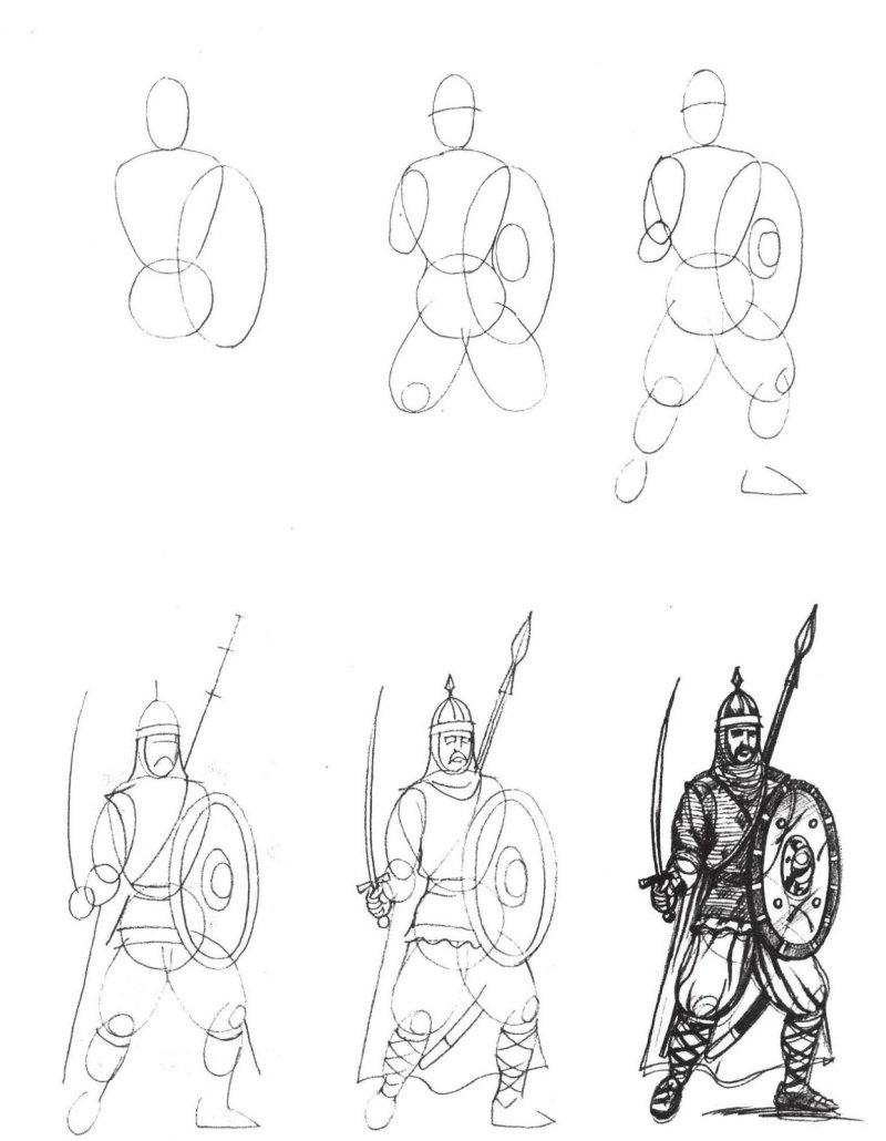 Рисунок на тему воин древней руси (41 фото) » рисунки для срисовки на демонтаж-самара.рф
