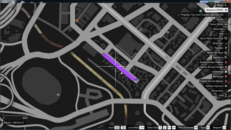 Grove Street GTA 5 на карте