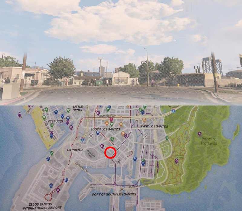 Grove Street GTA 5 на карте