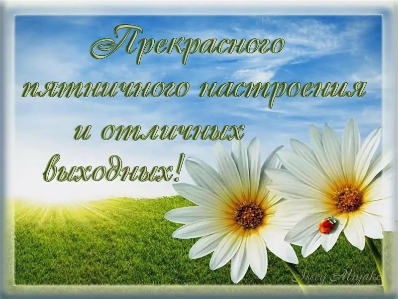 Хорошей пятницы и отличных выходных