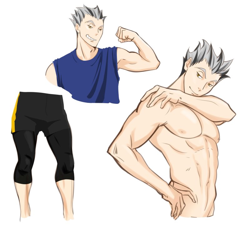 Бокуто на белом фоне