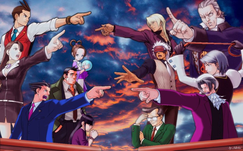 Кристоф Гэвин Ace attorney арт
