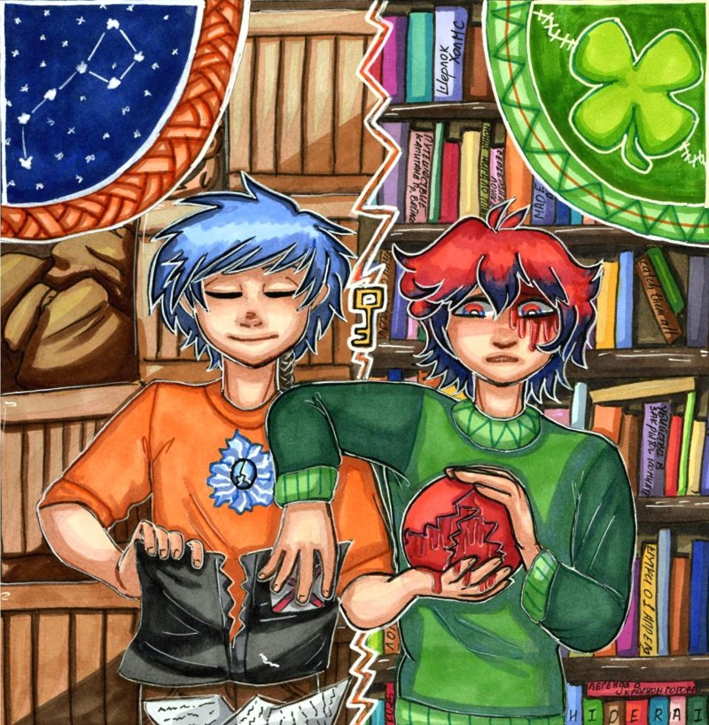 Гарри и Малфой арт