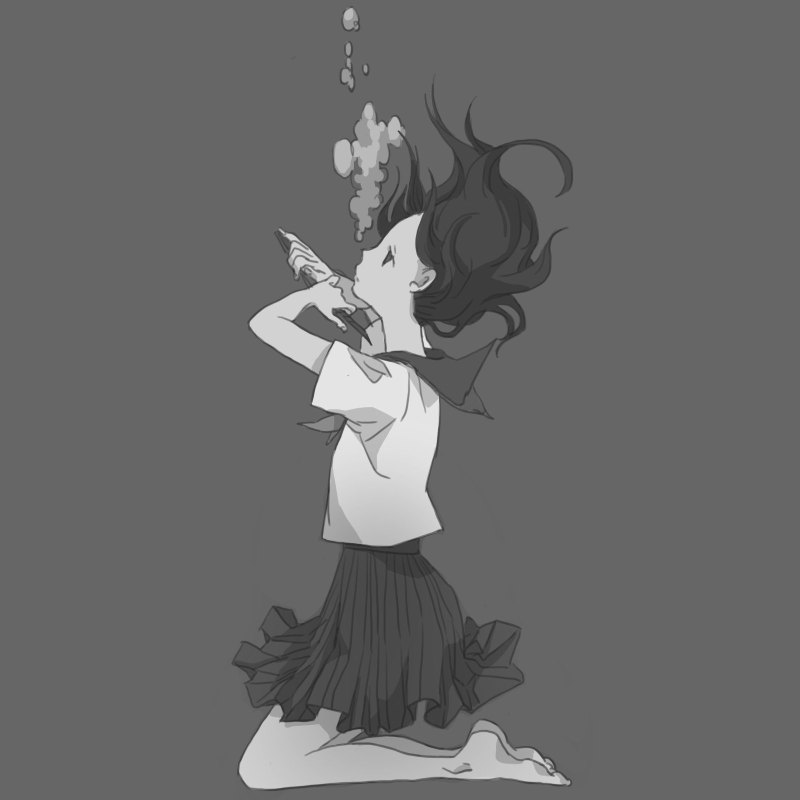 Депрессивная девушка арт