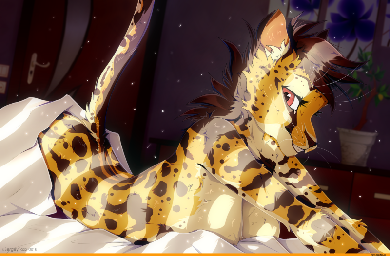 Фурри леопард арт
