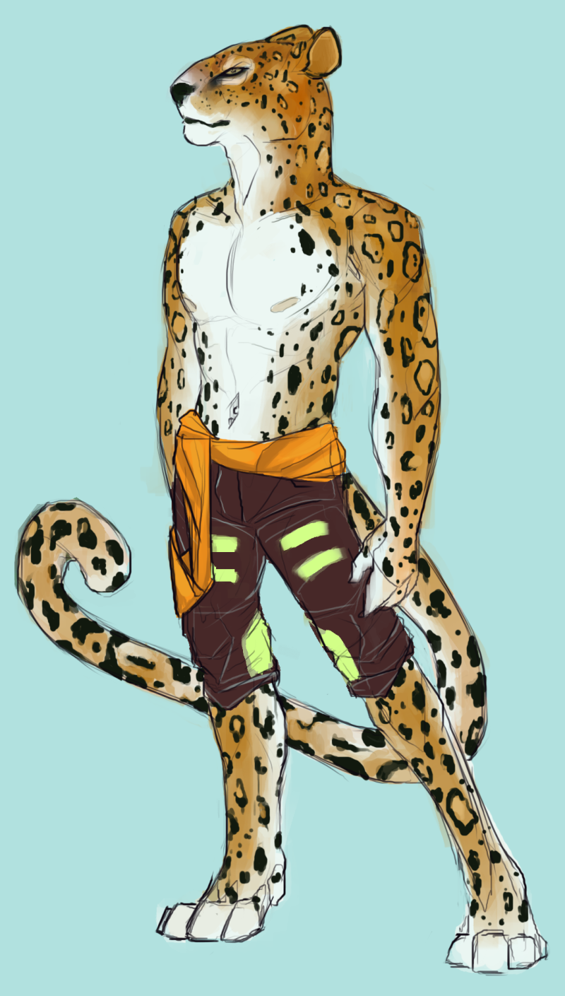 Фурри леопард арт
