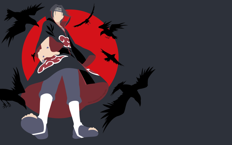 Итачи с шаринганом арт