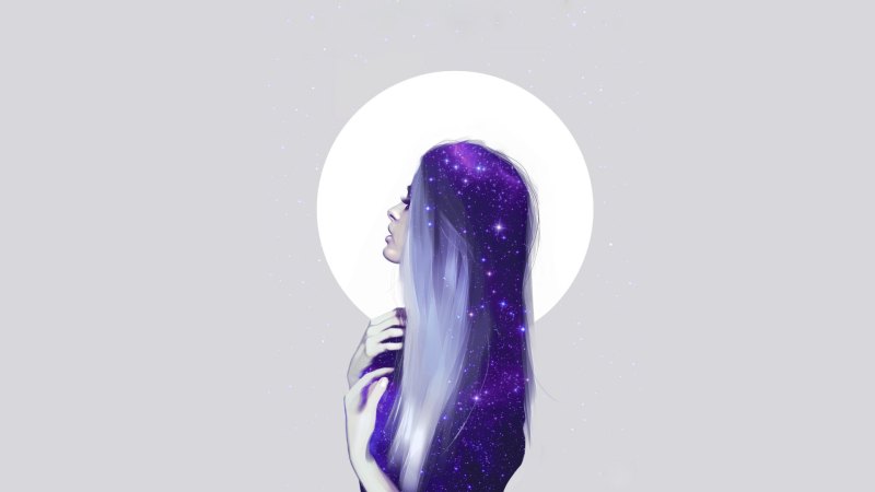 Девушка космос арт