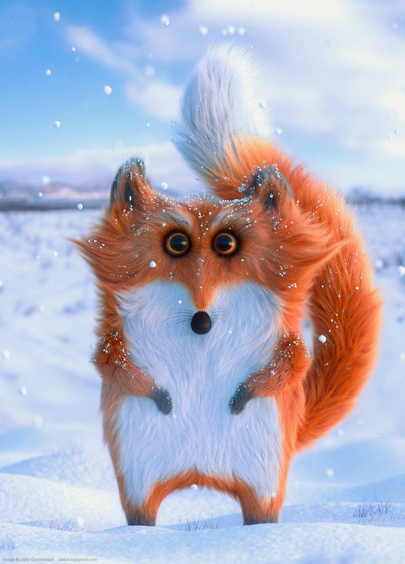 Красивая лиса на аву